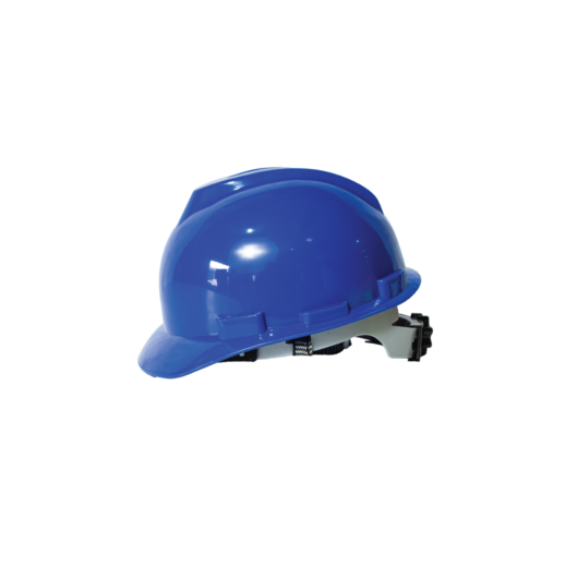 CASCO DE SEGURIDAD AZUL MOD. SH109 MARCA COSMO. SUSPENSION RACHET, MATERIAL POLIETILENO ALTA DENSIDAD. PESO 240 G. – SH1097-B