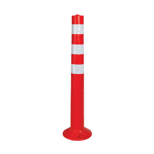 PILOTILLO DE ADVERTENCIA DE PVC CON BANDA BLANCA, MEDIDA: 30” (75 CM) – SH2322-75