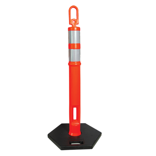 PILOTILLO DE TRAFICO DE 43″,110 CM, PESO: 14LBS, COLOR NARANJA CON DOS CINTAS REFLECTIVAS EN LA PARTE SUPERIOR, REF. SH2330 MARCA COSMO – SH2330