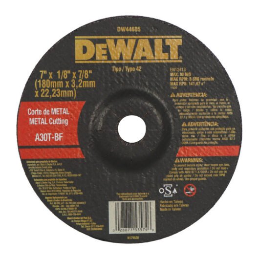 DISCO CORTE DE METAL 7 ¨X 1/8 X 7/8  DEWALT – Ref.DW44605