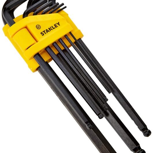 JUEGO DE 9 LLAVE ALLEN LARGAS CON PUNTA REDONDA DE 1.5MM A 10MM STANLEY – Ref.69-256