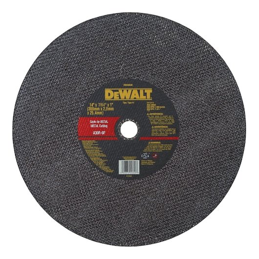 DISCO CORTE DE METAL 14 X 3/32¨X 1 DEWALT – Ref.DW44640