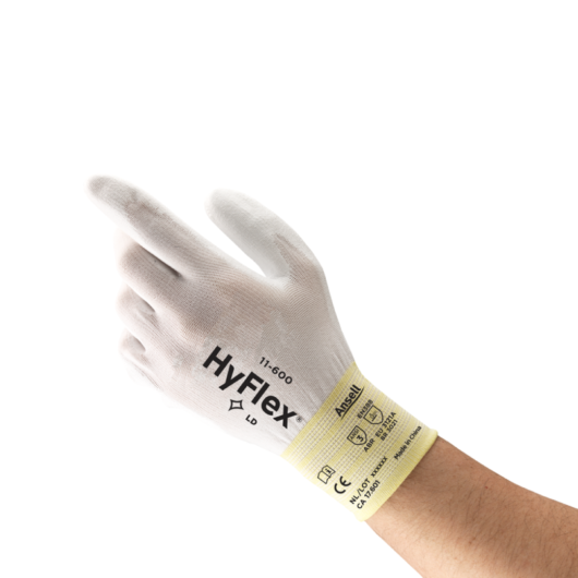 GUANTE ANSELL SIZE-10, HYFLEX, COLOR BLANCO – Ref.11-600/10