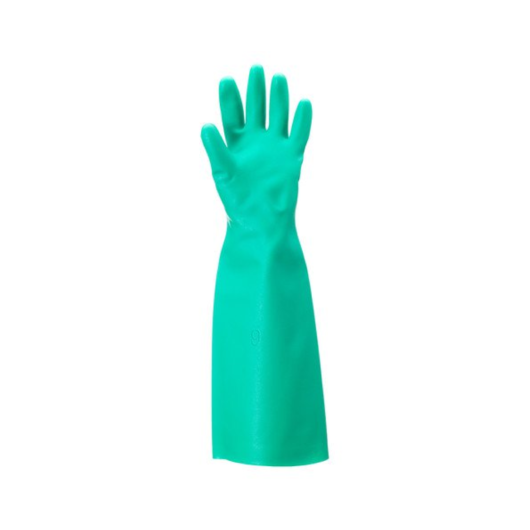 GUANTES DE NITRILO SOLVEX ALPHATEC, DE 18″, COLOR VERDE, DE GRAN CONFORT RESISTENTE A PRODUCTOS QUÍMICOS QUE CUBRE HASTA LA PARTE SUPERIOR DEL CODO CÓDIGO 37-185 SIZE 8 MARCA ANSELL – Ref.37-185/8