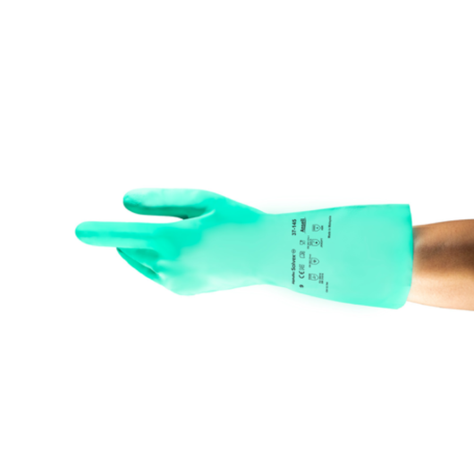 GUANTES DE NITRILO SOLVEX PARA PROTECCION QUIMICA  PARA EXTENSA GAMA DE APLICACIONES – Ref.37-145/9