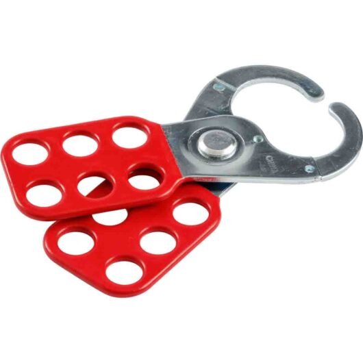HAPS DE BLOQUEO PARA 6 CANDADOS.  MOD. 133161, MARCA BRADY. MATERIAL ACERO DE ALTA RESISTENCIA CON REVESTIMIENTO DE VINILO. DIMENSIONES 4.5 in H x 1.75 in W x 0.38 in D – 133161