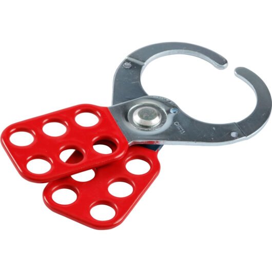 HAPS DE BLOQUEO PARA 6 CANDADOS.  MOD. 133162, MARCA BRADY. MATERIAL ACERO DE ALTA RESISTENCIA CON REVESTIMIENTO DE VINILO. DIMENSIONES 4.5 in H x 2.25 in W x 0.35 in D – 133162