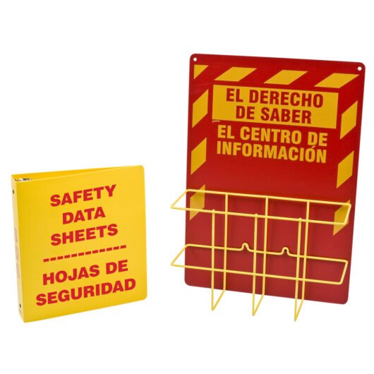 CENTRO BILINGÜE DE CUMPLIMIENTO DE RTK CON CARPETA DE MSDS. MEDIDAS: 20 IN H X 14 IN W, 50.8 CM H X 35.56 CM W MARCA BRADY MODELO:2010SP – 2010SP