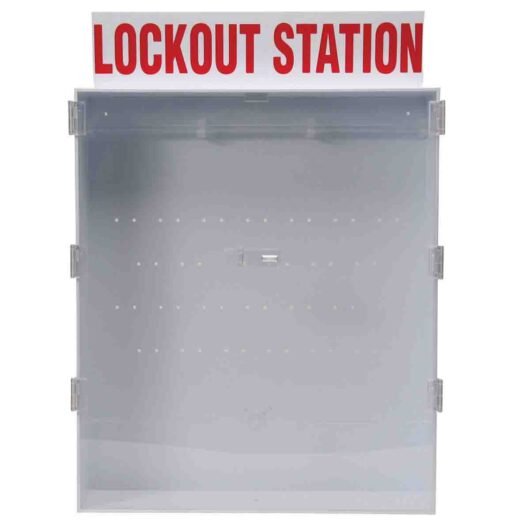 ESTACION DE BLOQUEO Y ETIQUETADO MOD. 50996, MARCA BRADAY. MATERIAL POLIESTIRENO CON AGUJEROS PARA MONTAR EN PARED. DIMENSIONES 26 «H x 19-1 / 2» W x 5 «D. – 50996