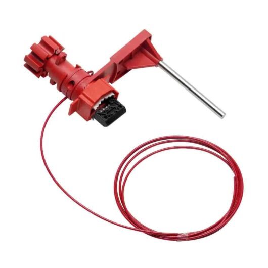 BLOQUEO DE VALVULA UNIVERSAL PEQUEÑO, COLOR ROJO. MOD. 51395, MARCA BRADY. MATERIAL EN NYLON REFORZADO CON FIBRA DE VIDRIO, ACERO INOXIDABLE. – 51394