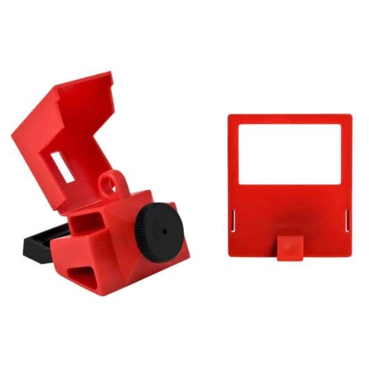 BLOQUEO DE INTERRUPTOR DE ABRAZADERA UN SOLO POLO,  EN POLIPROPILENO. MOD. 65397, MARCA BRADY. DIMENSIONES 3.25 in H x 1.588 in W x 2.175 in D – 65397