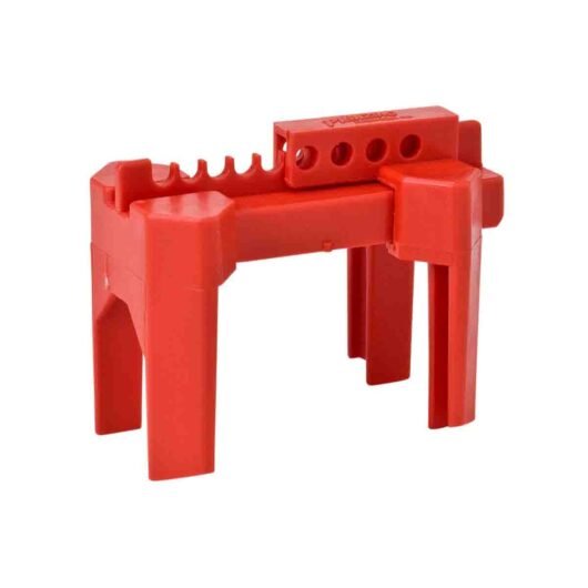 BLOQUEADOR DE VALVULA DE BOTA DE 4 PATAS. MOD. BS07A-RD, MARCA BRADY. MATERIAL POLIPROPILENO – BS07A-RD