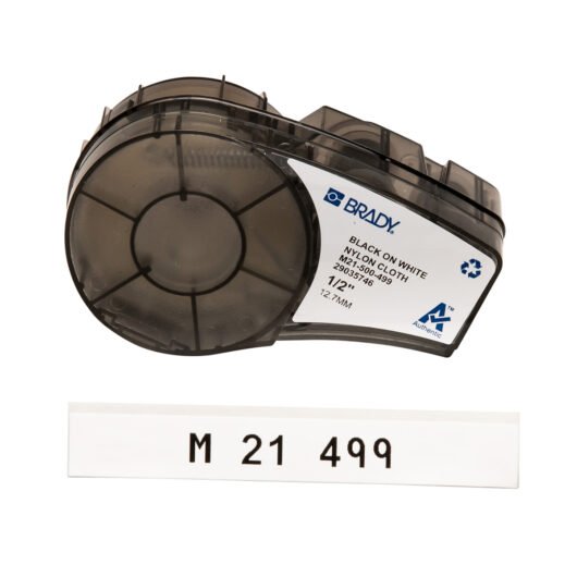 ROLLO ETIQUETAS DE VINILO EXTERIOR / INTERIOR COLOR BLANCO. MOD. M21-500-499-WT, MARCA BRADY. MEDIDAS: 0.5 in W x 16 ft L.PARA USAR EN IMPRESORAS: BMP21 PLUS – M21-500-499