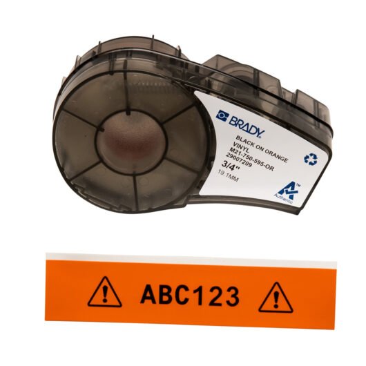 ETIQUETA DE VINILO PARA INTERIORES / EXTERIORES DE LA SERIE BMP21 DE 0,75 «X 21′ EN NARANJA – M21-750-595-OR