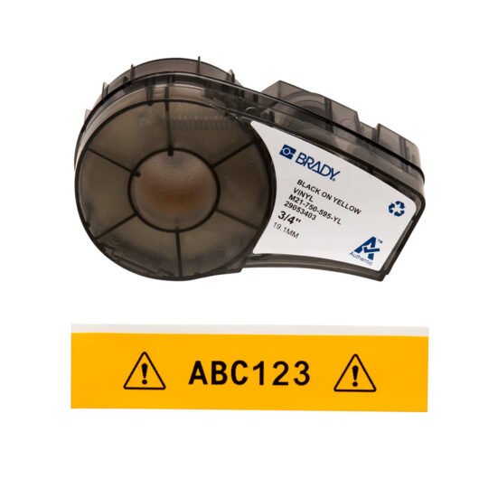 ETIQUETA DE VINILO PARA INTERIORES / EXTERIORES DE LA SERIE BMP21 DE 0,75 «X 21′ EN AMARILLO – M21-750-595-YL