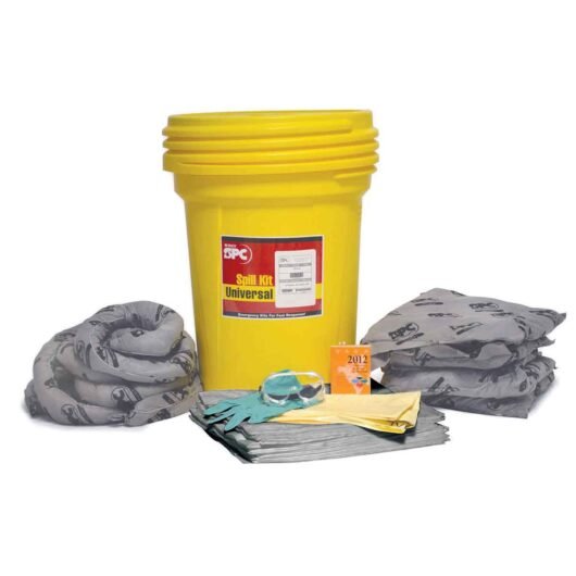 KIT DE DERRAME UNIVERSAL DE 30 GALONES MOD. SKA-30 MARCA BRADY. DIMENCIONES 28.5 X 21.12”.  CONTENIDO: (25) PANOS ABSORBENTES 15 x 19 “, (3) BOLSAS, (6) 3”  x 12’Socks, (6) 9” x9”ALMOHADILLAS, LENTE TIPO GOGGLES, MANUAL, GUANTES DE NITRILO. – SKA-30