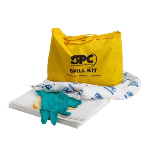 KIT ECONOMICO ANTIDERRAME, ABOSRCION 5 GAL, INCLUYE 5 PANOS 15 X 19, 2 MEDIAS, 1 BOLSA, PAR DE GUANTES NITRILO E INSTRUTIVO DIMENSIONES 20’’ L X 16’’W X 4’’H CODIGO SKO-PP MARCA BRADY – SKO-PP