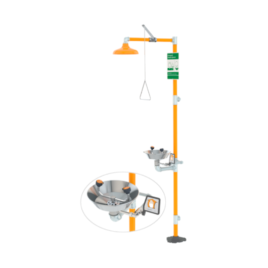 DUCHA COMBINADA GUARDIAN DE EMERGENCIA TAZÓN DE ACERO INOXIDABLE GUARDIAN – Ref. G1902