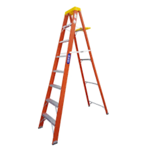 ESCALERA TIPO TIJERA DE FIBRA DE 8′ 300 LBS COLOR: NARANJA MODELO:10572707  INCO – Ref.10572707